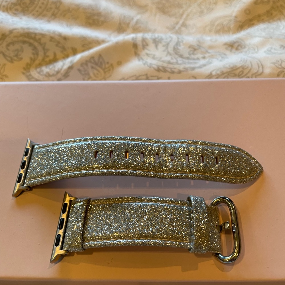Apple Watch band S5, sparkly silver, fabulous shape